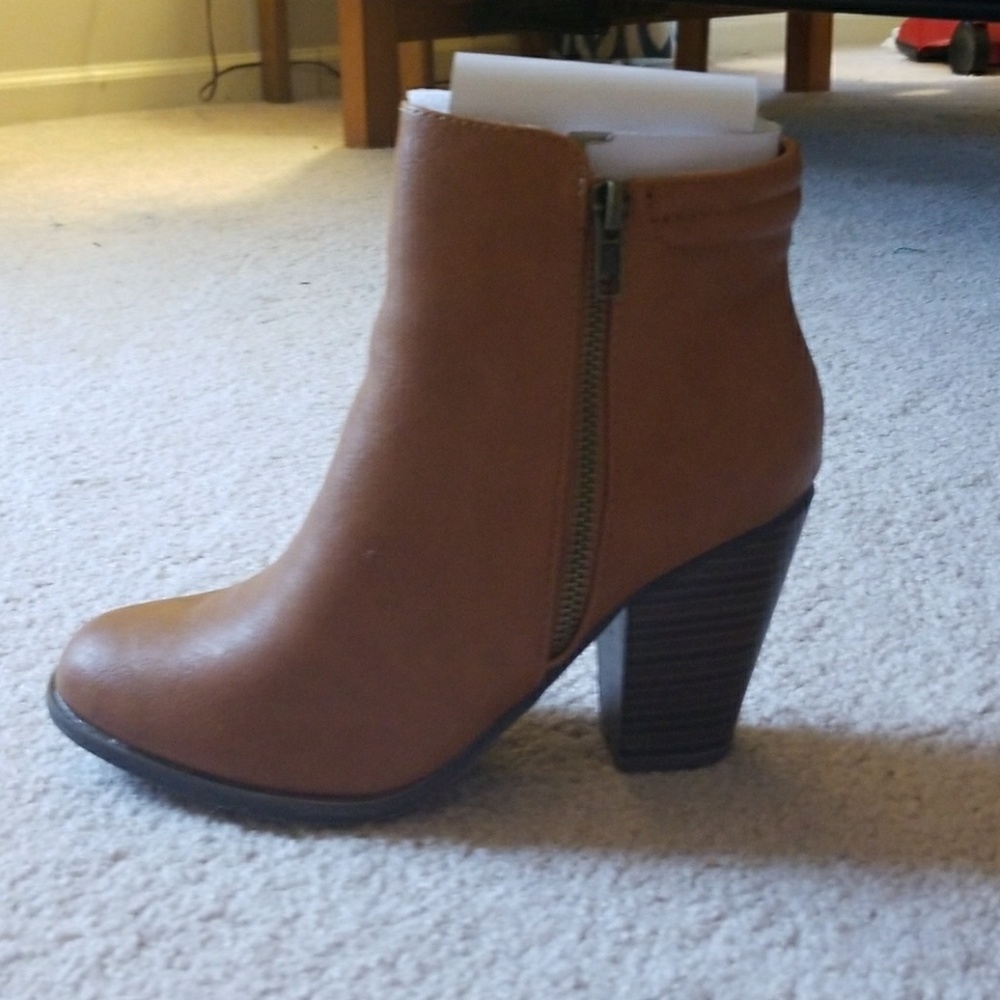 Tan booties